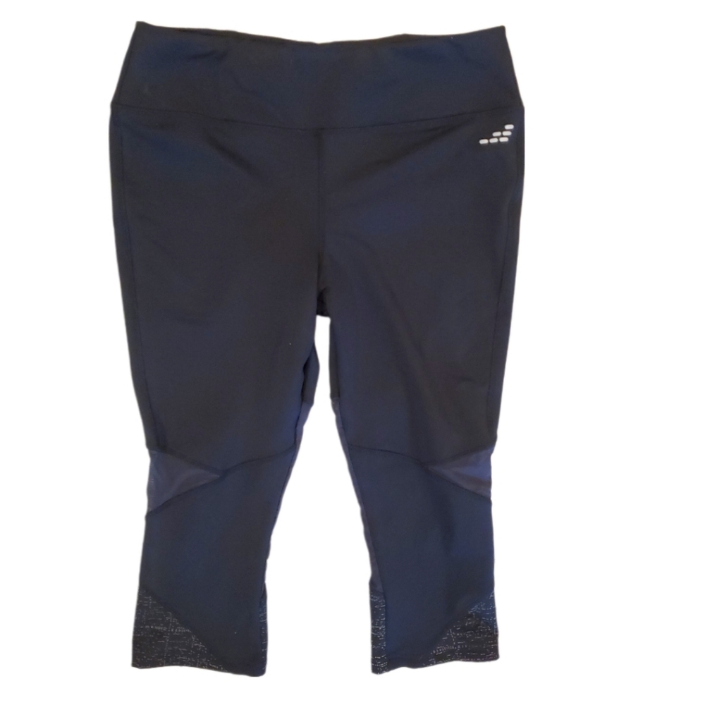 Bcg Running Women's Black Mesh Detail Crop Leggings‎ Size Medium
